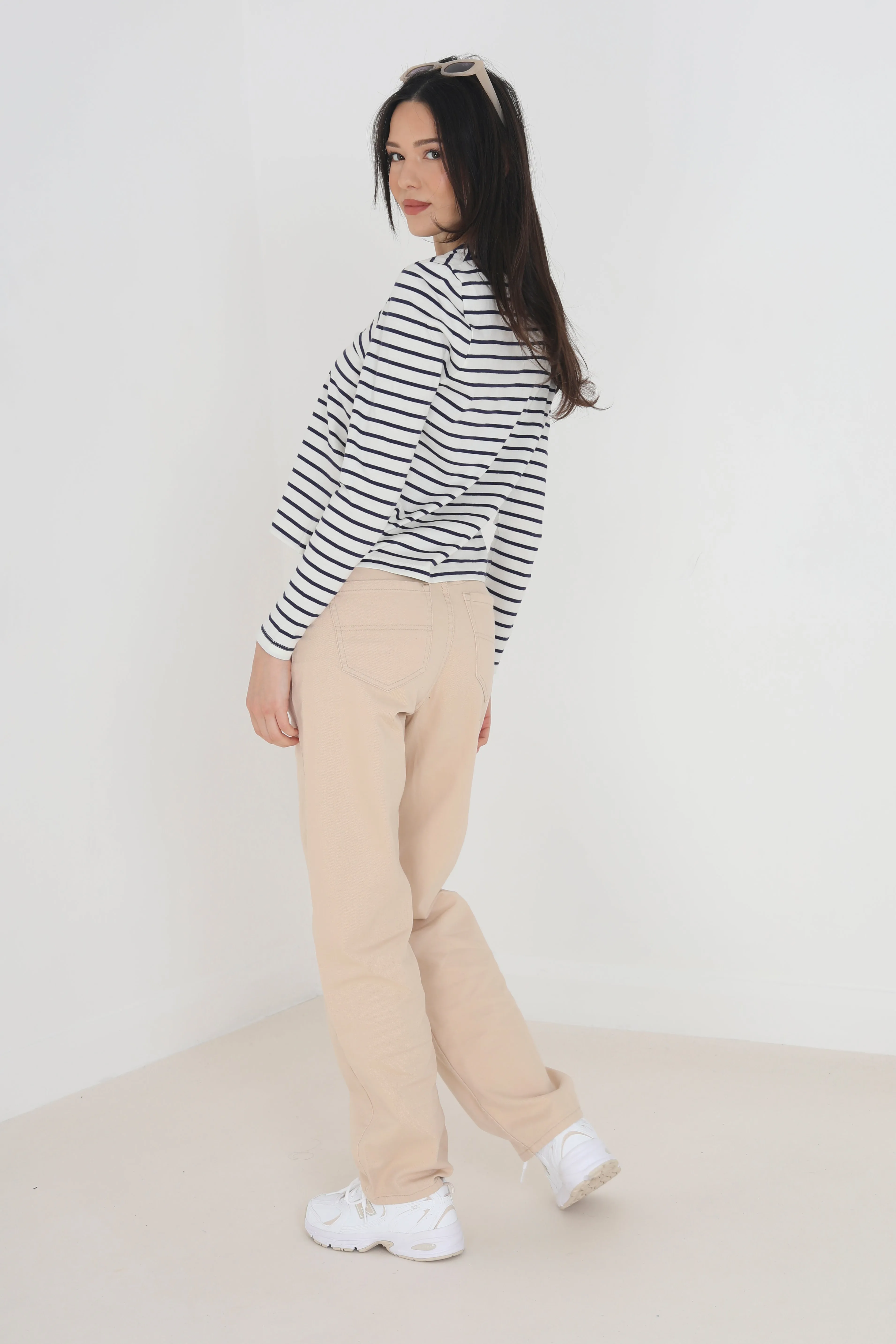 LONG SLEEVE ALL OVER STRIPE T-SHIRT