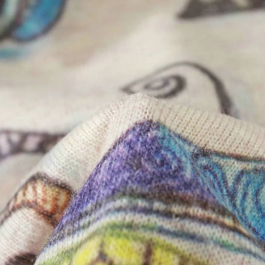 Make Joy Printed Knitted Long Sleeve