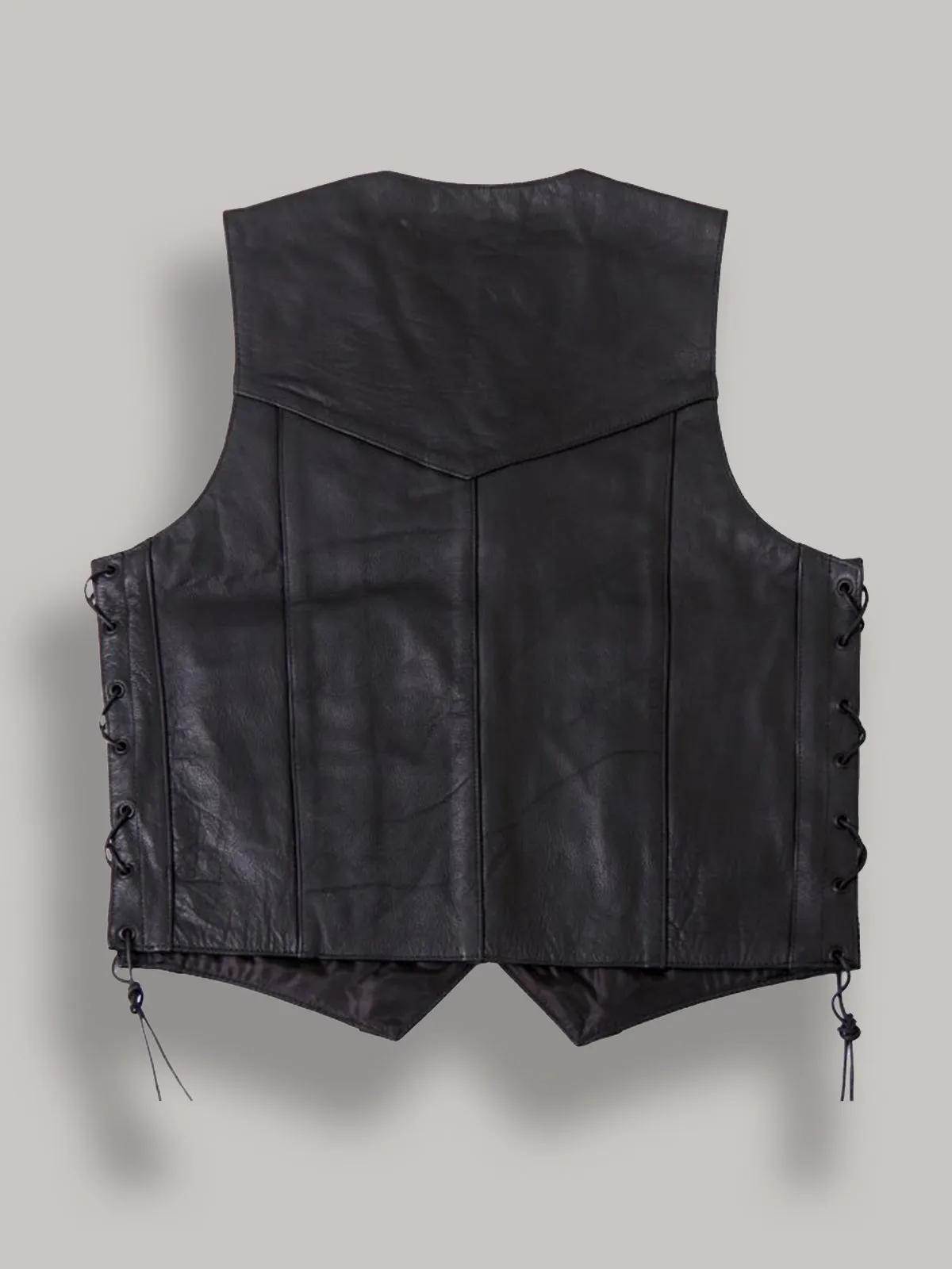 Men Cowhide Leather Vest