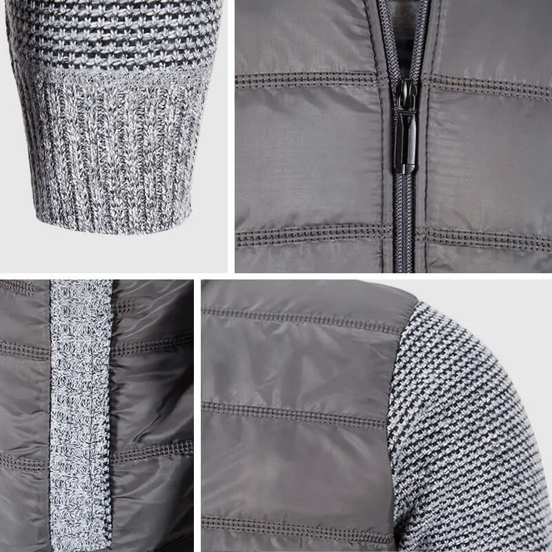 Men's Knitted Hybrid Jacket with Camouflage Lining