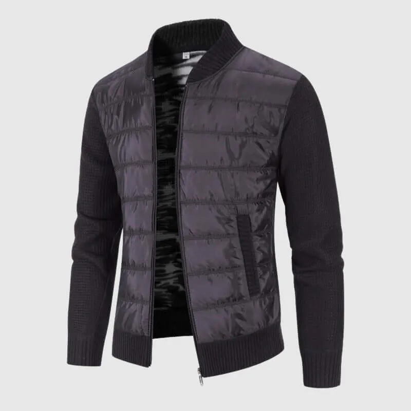 Men's Knitted Hybrid Jacket with Camouflage Lining
