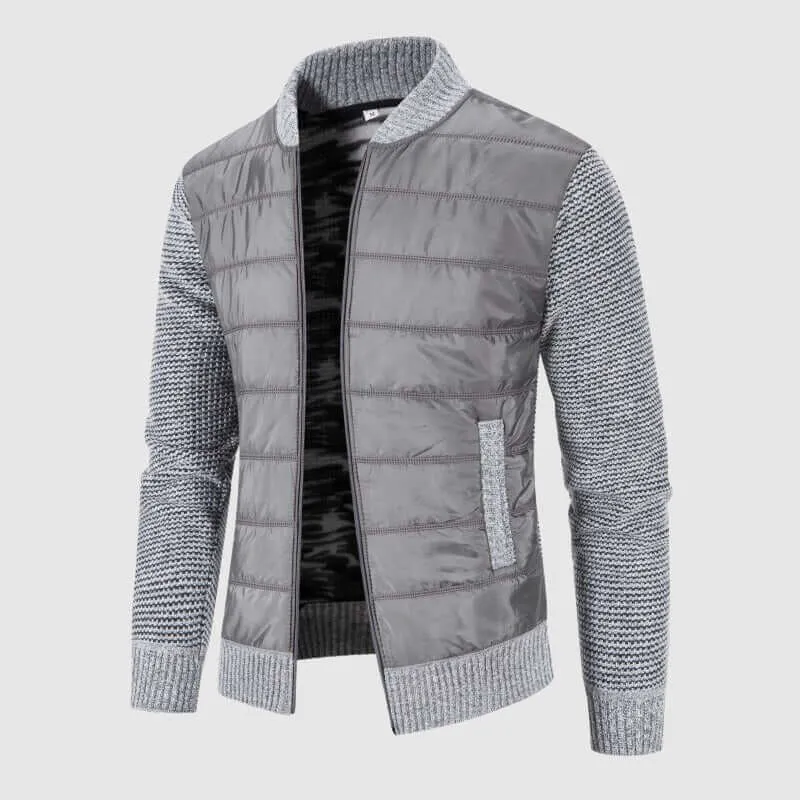 Men's Knitted Hybrid Jacket with Camouflage Lining