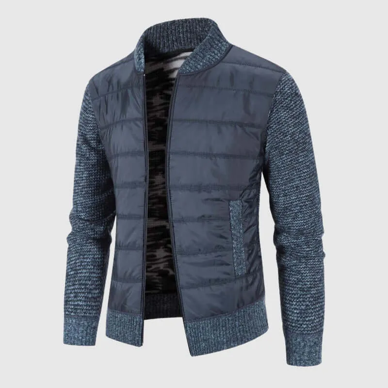Men's Knitted Hybrid Jacket with Camouflage Lining