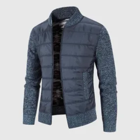 Men's Knitted Hybrid Jacket with Camouflage Lining