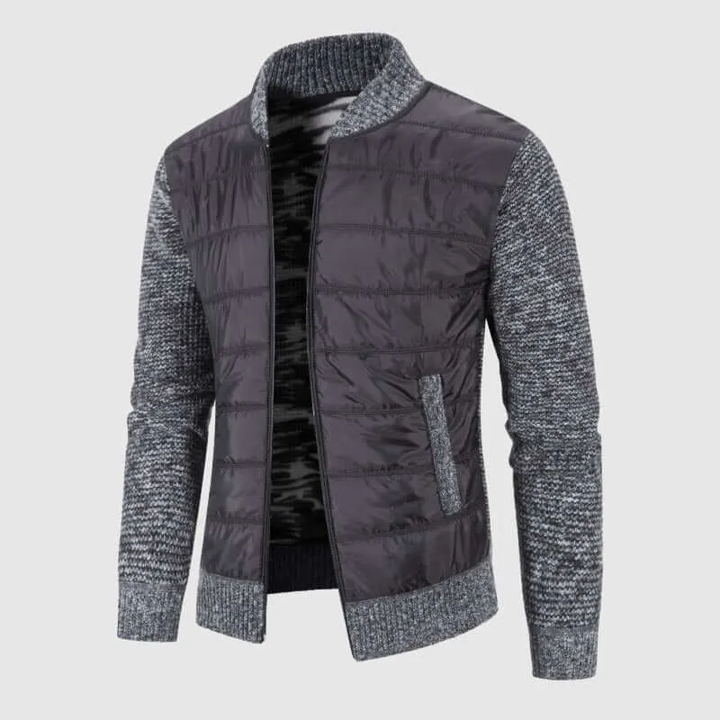 Men's Knitted Hybrid Jacket with Camouflage Lining