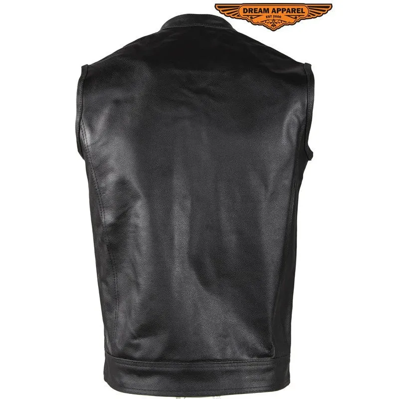 Men's Motorcycle Vest With Concealed Carry