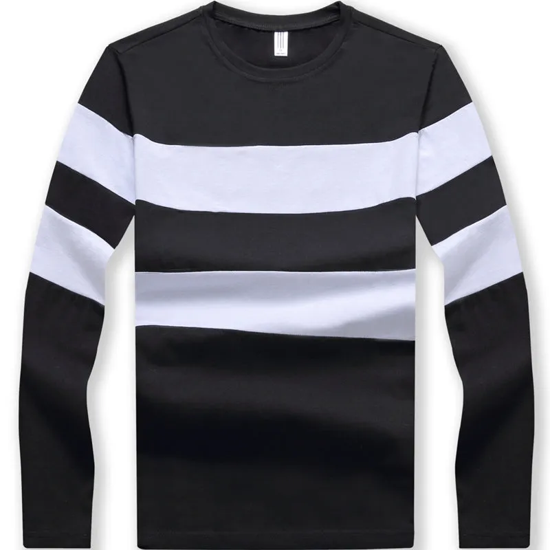 Men's  O Neck Striped Long Sleeve T-Shirt Tops