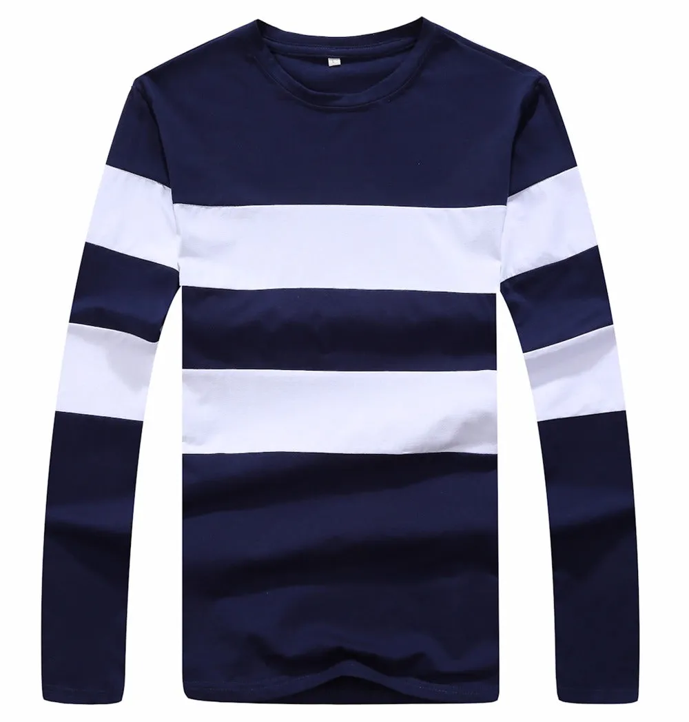 Men's  O Neck Striped Long Sleeve T-Shirt Tops
