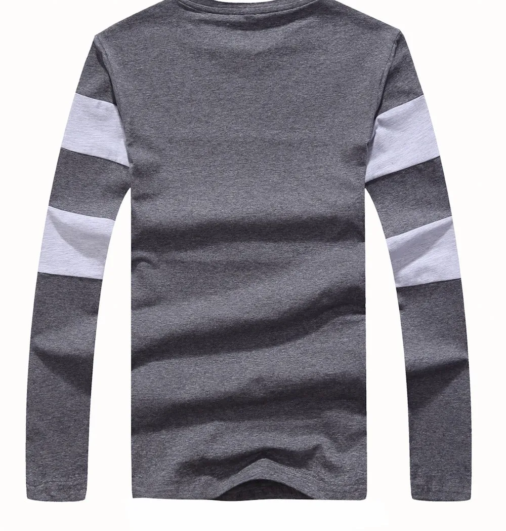 Men's  O Neck Striped Long Sleeve T-Shirt Tops