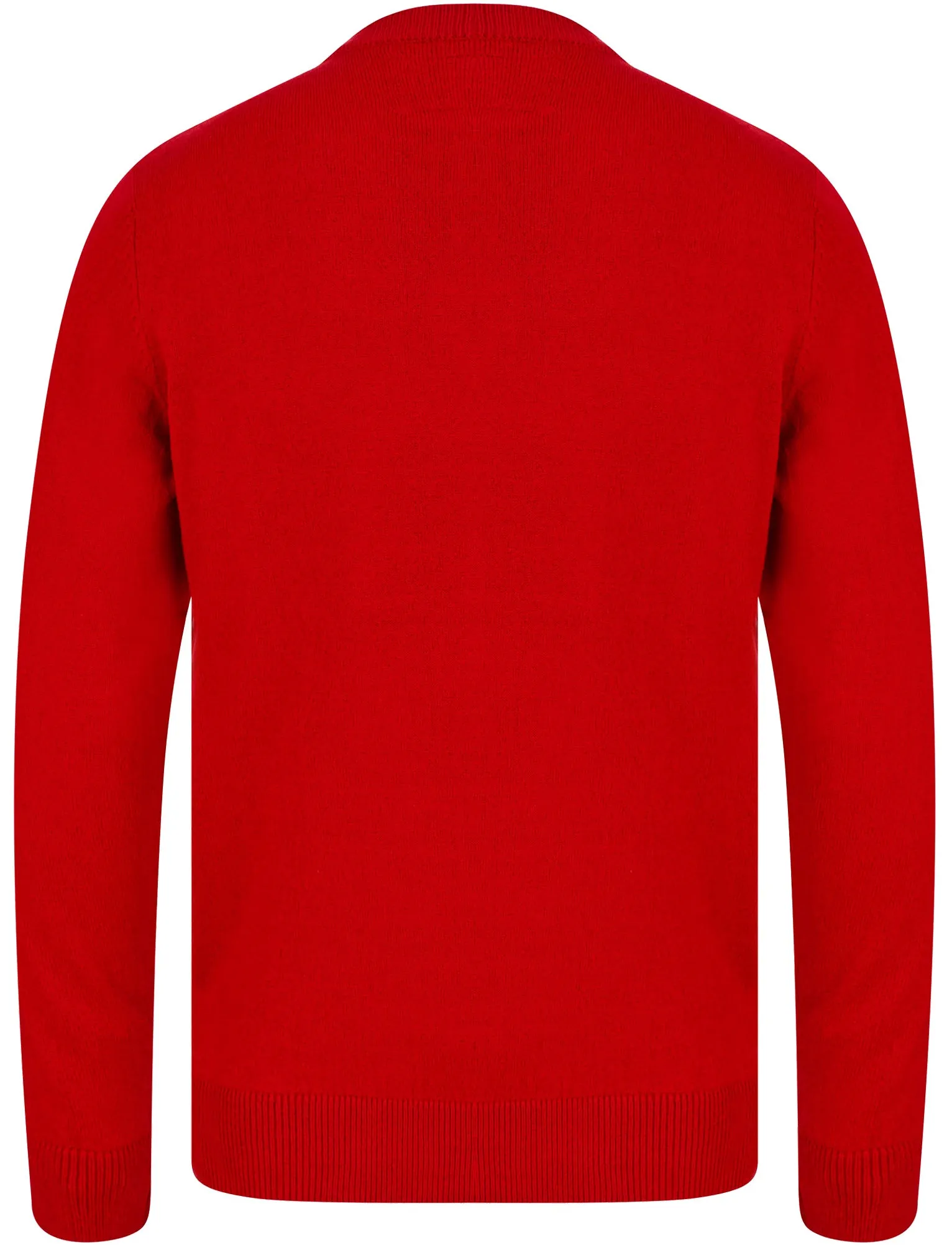 Men's Run Rudolph Run Motif Novelty Christmas Jumper in George Red - Merry Christmas