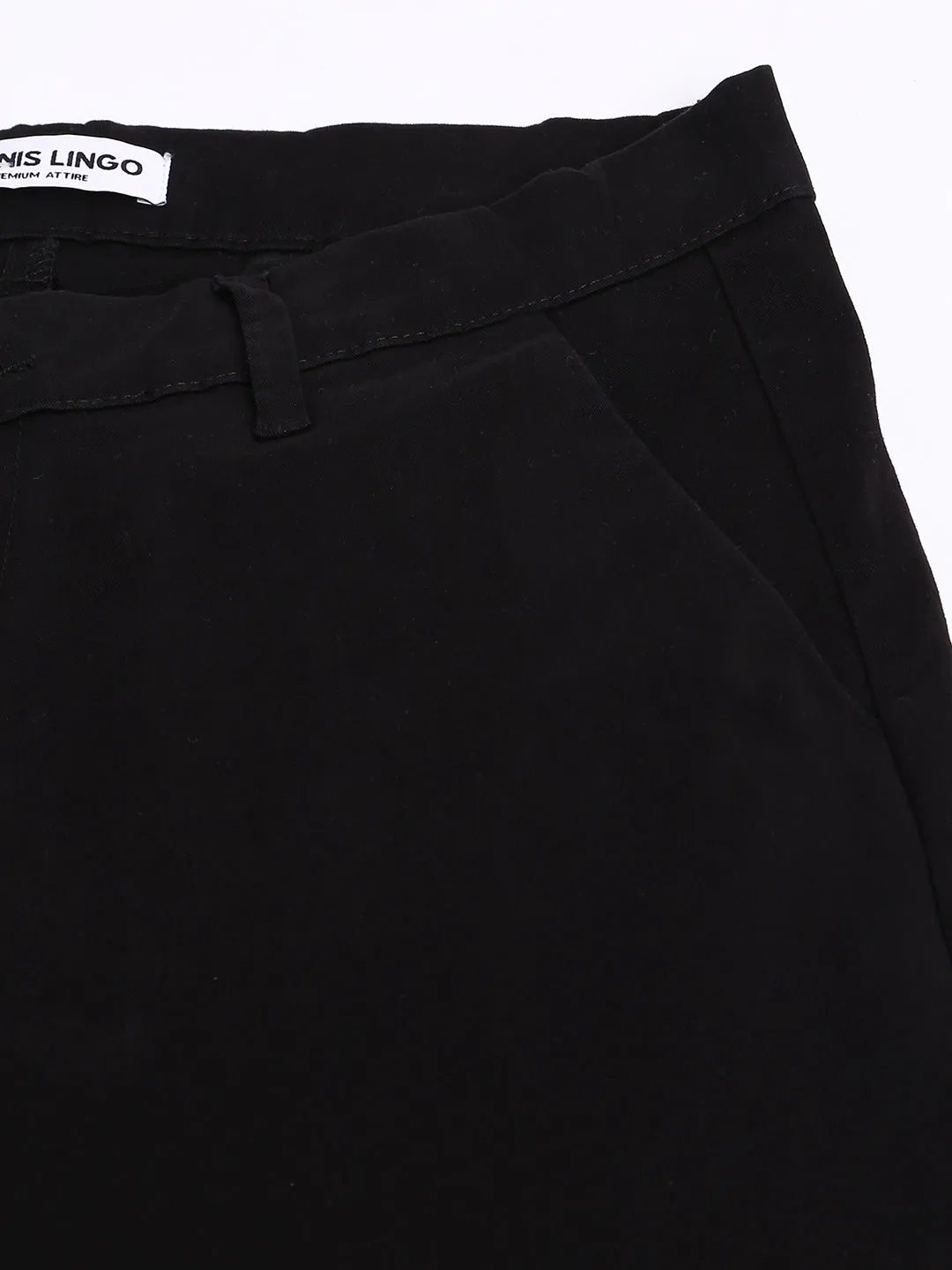 Men's Tapered Fit Cotton Chinos (Black)