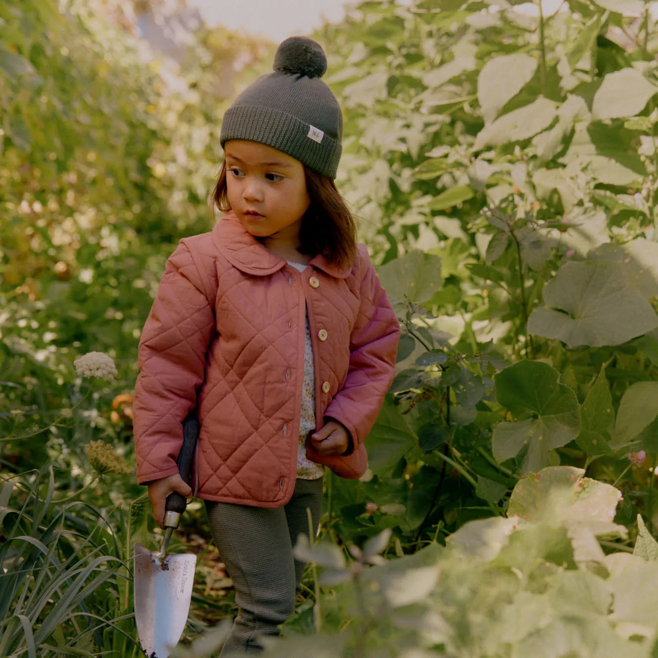 NATURE BABY - MARLOW QUILTED COAT: CARNATION