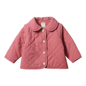 NATURE BABY - MARLOW QUILTED COAT: CARNATION