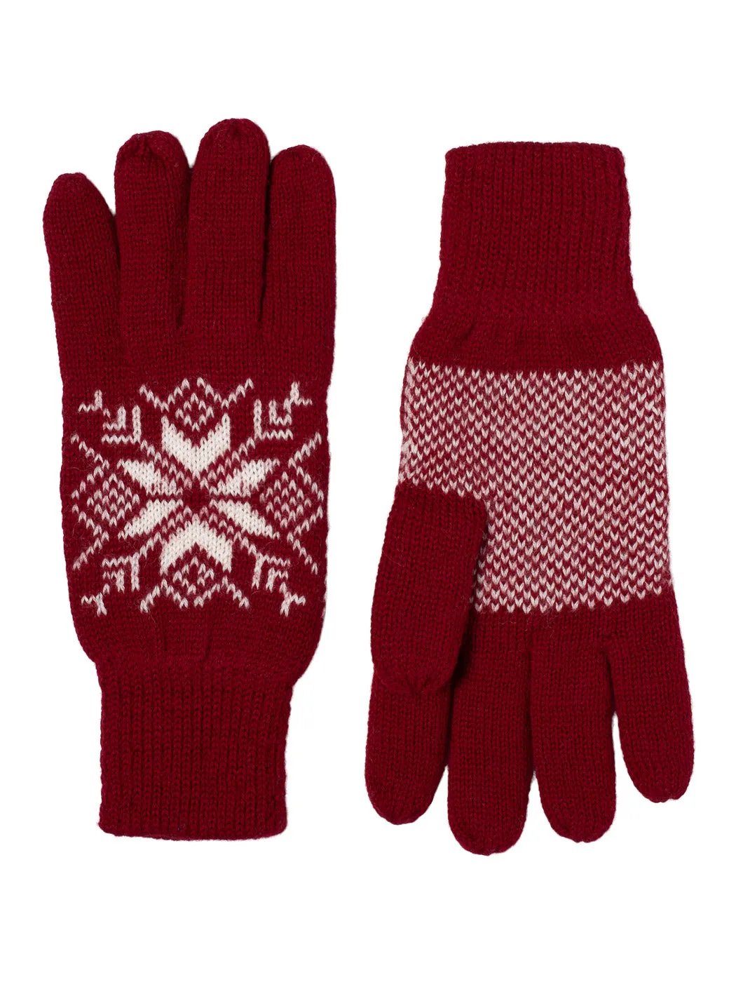 Norlender - Snowflake Gloves - Black/Red/White