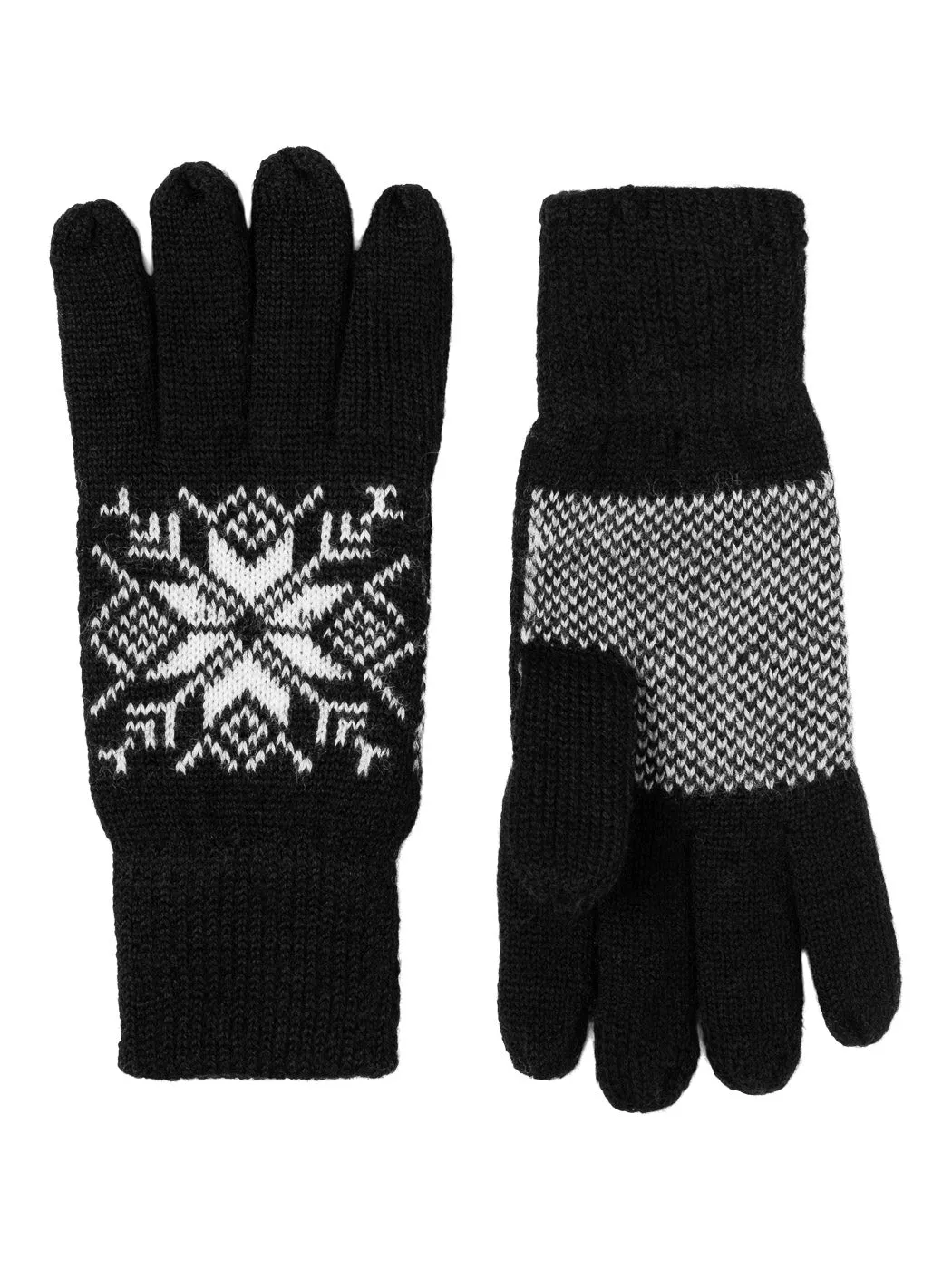 Norlender - Snowflake Gloves - Black/Red/White