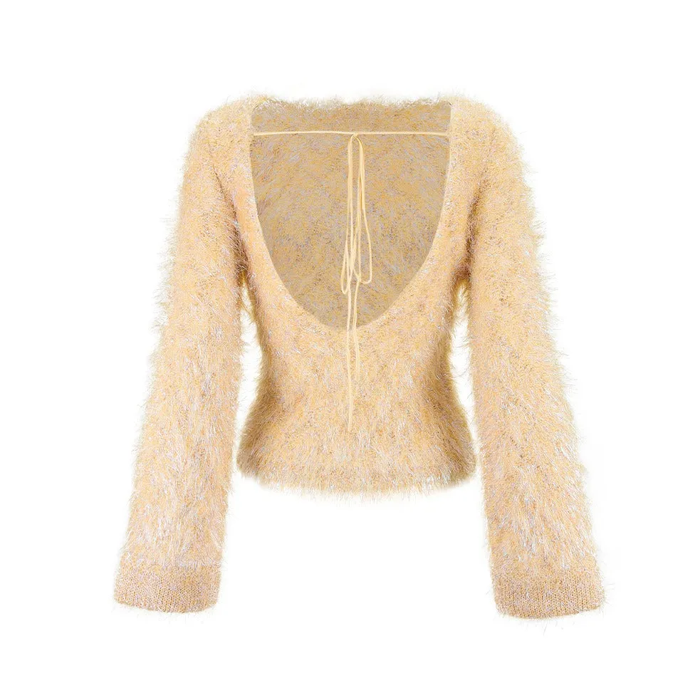 Open Back Jumper (Cream)