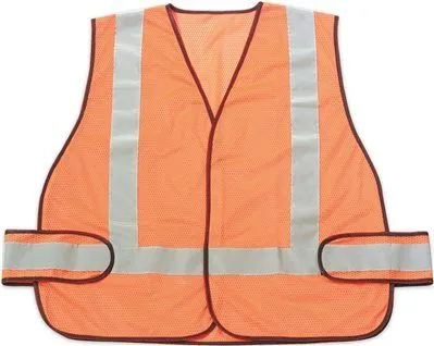 Orange Vest With Reflective Strips