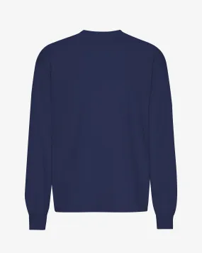 Oversized Organic LS T-Shirt - Marine Blue