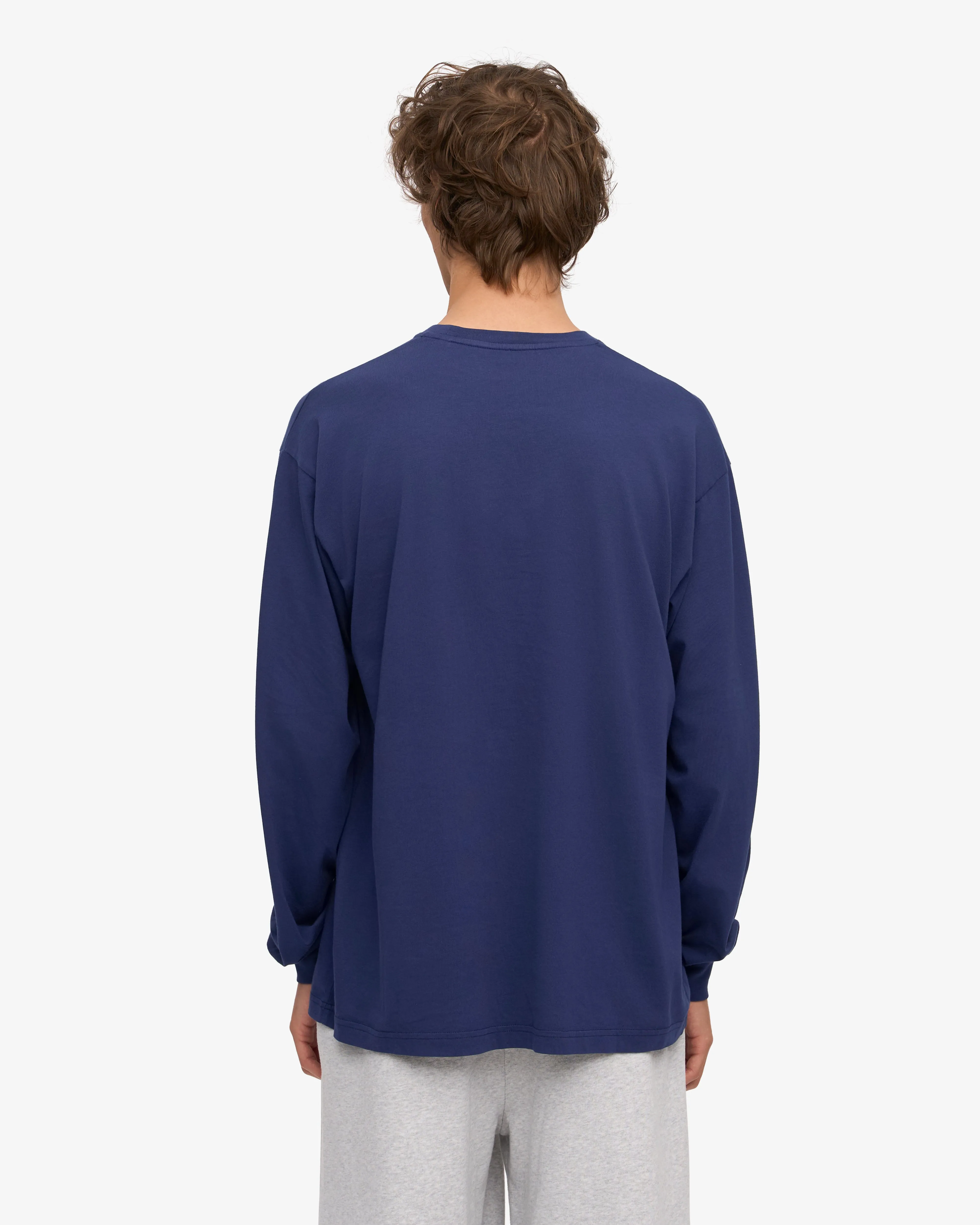 Oversized Organic LS T-Shirt - Marine Blue