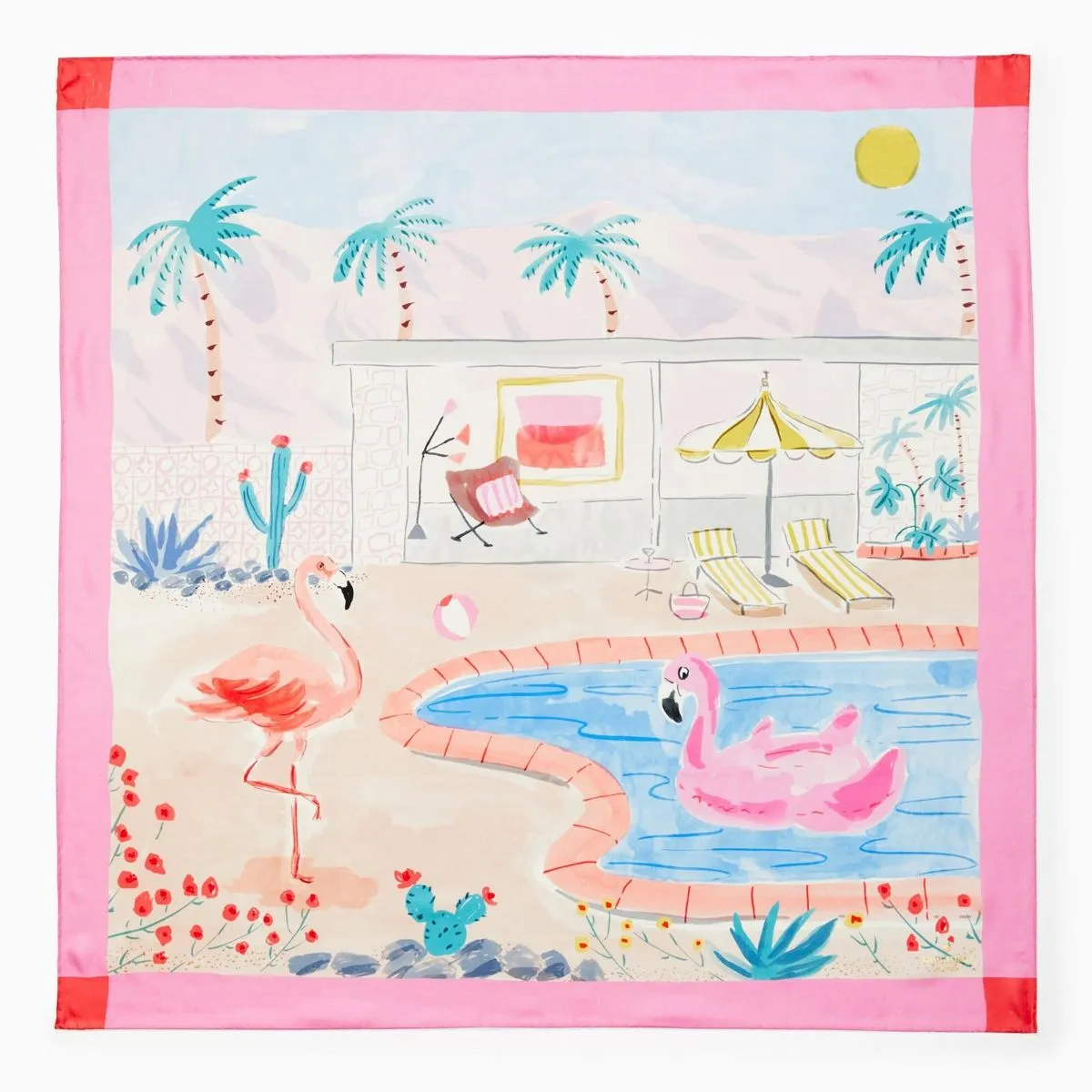 Palm Springs Pool Square Scarf