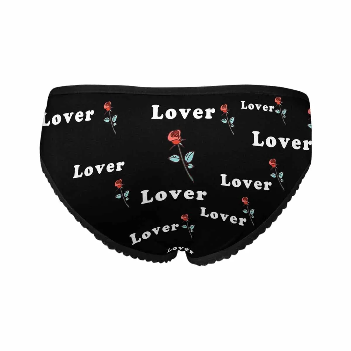 Personalized Face Underwear Custom Valentine Rose Women's High-cut Briefs Gift for Girlfriend or Wife