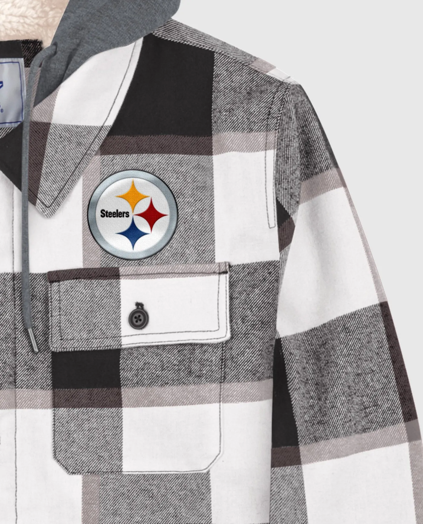 Pittsburgh Steelers Sherpa Lined Plaid Jacket