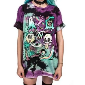 Punk Rock Skull Printed Tees v11