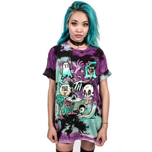Punk Rock Skull Printed Tees v11
