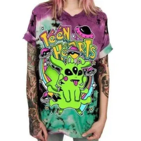 Punk Rock Skull Printed Tees v13
