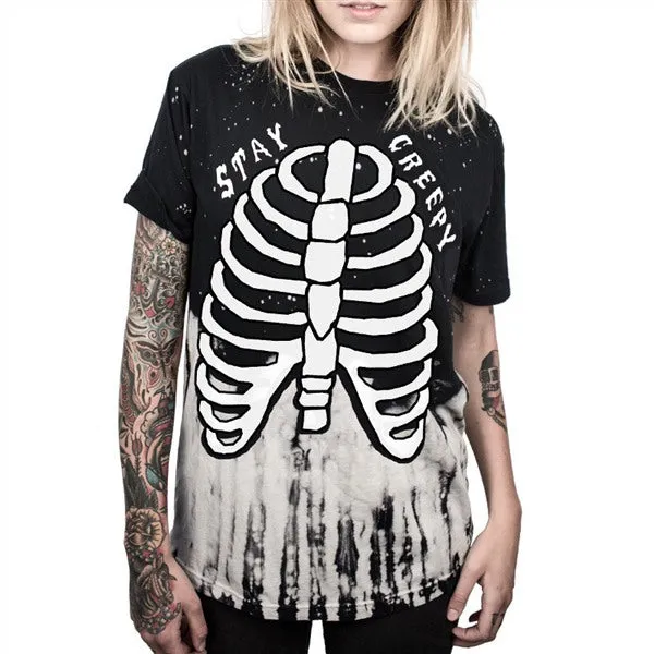 Punk Rock Skull Printed Tees v2