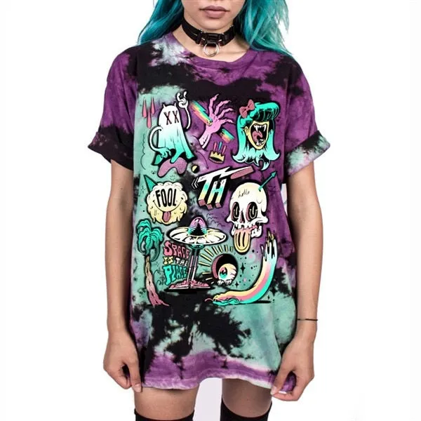 Punk Rock Skull Printed Tees v2