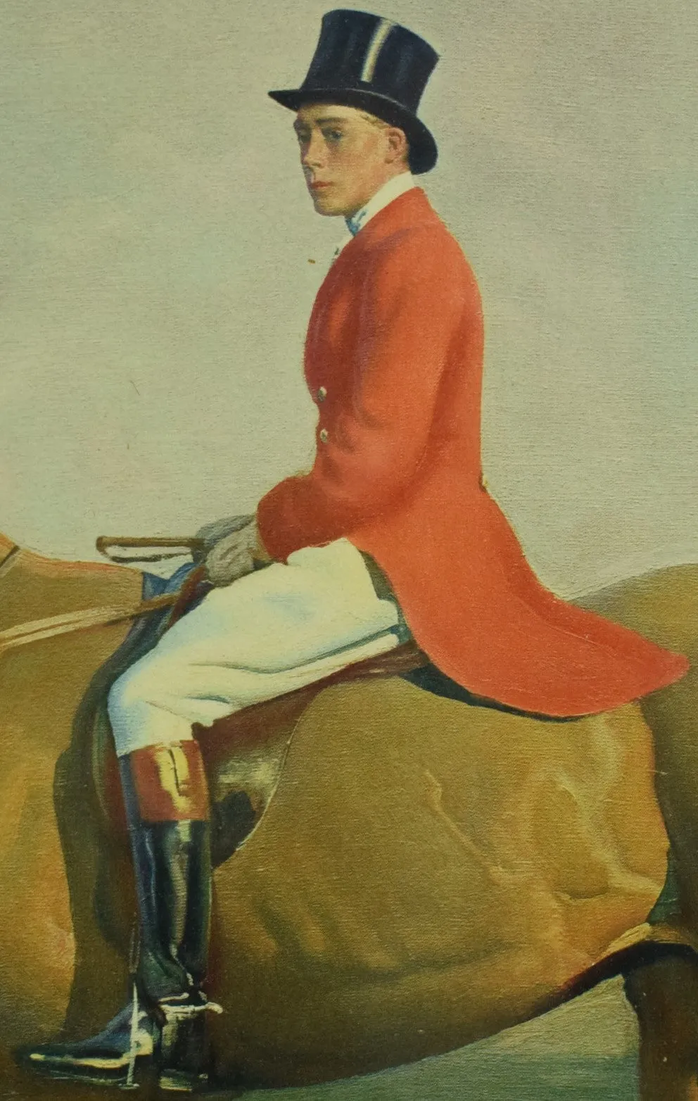 "H.R.H. The Prince Of Wales On Forest Witch" c1921 by Sir Alfred Munnings (SIGNED)