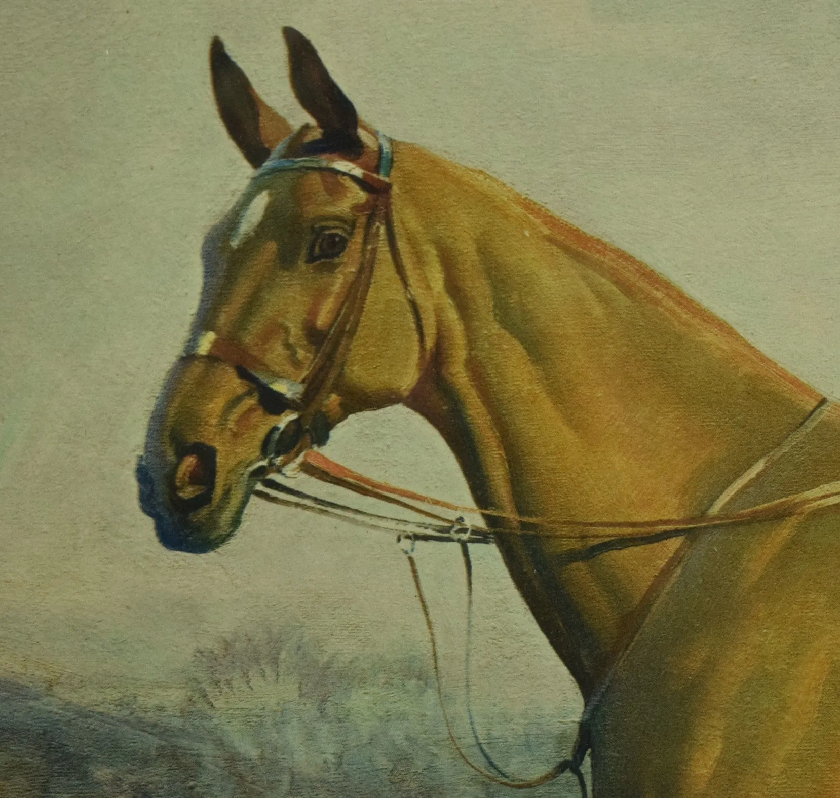 "H.R.H. The Prince Of Wales On Forest Witch" c1921 by Sir Alfred Munnings (SIGNED)