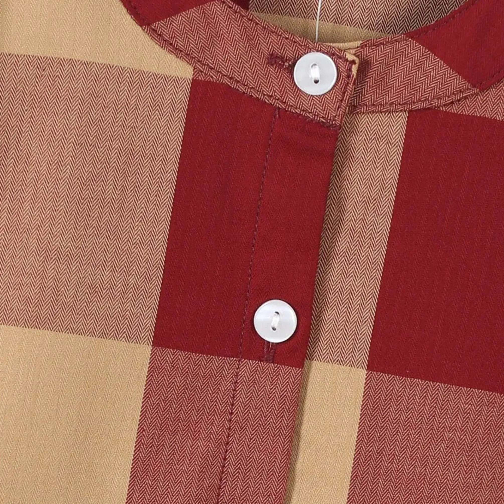 Red Plaid Vintage Cotton Dress