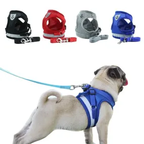 Reflective Safety Pet Harness and Leash Set