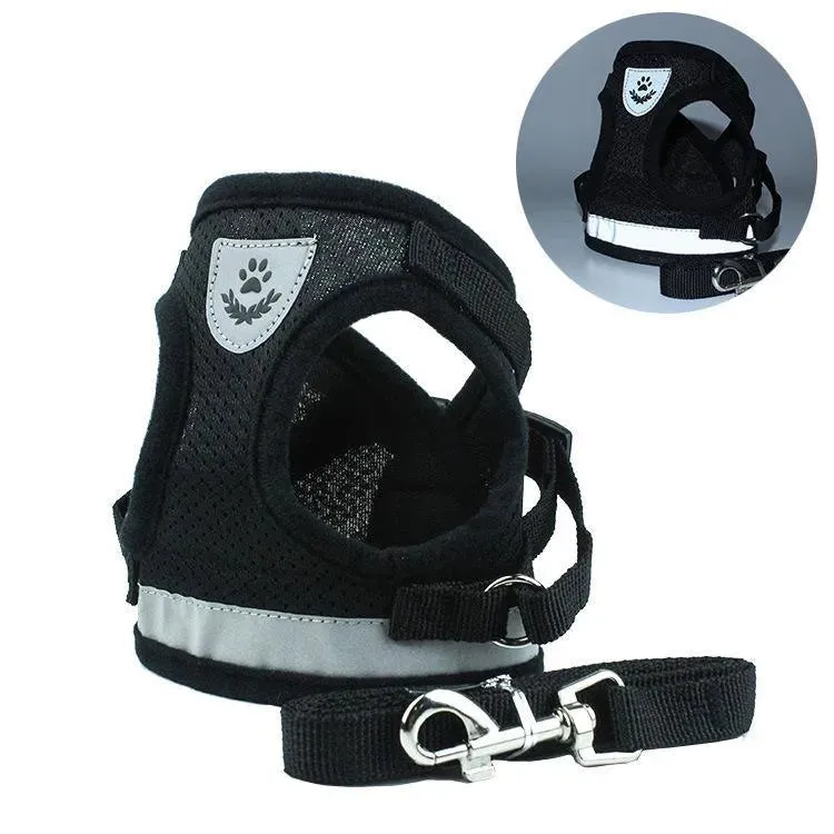 Reflective Safety Pet Harness and Leash Set