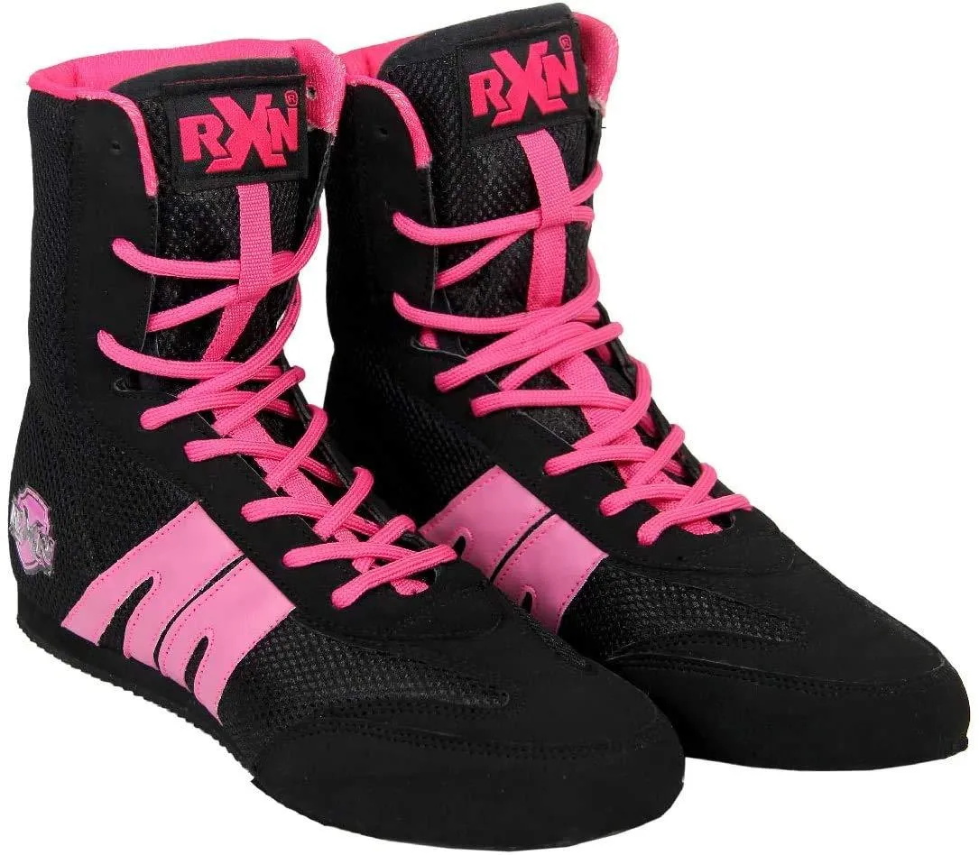 RXN BX-12 Black/Pink Boxing Shoe