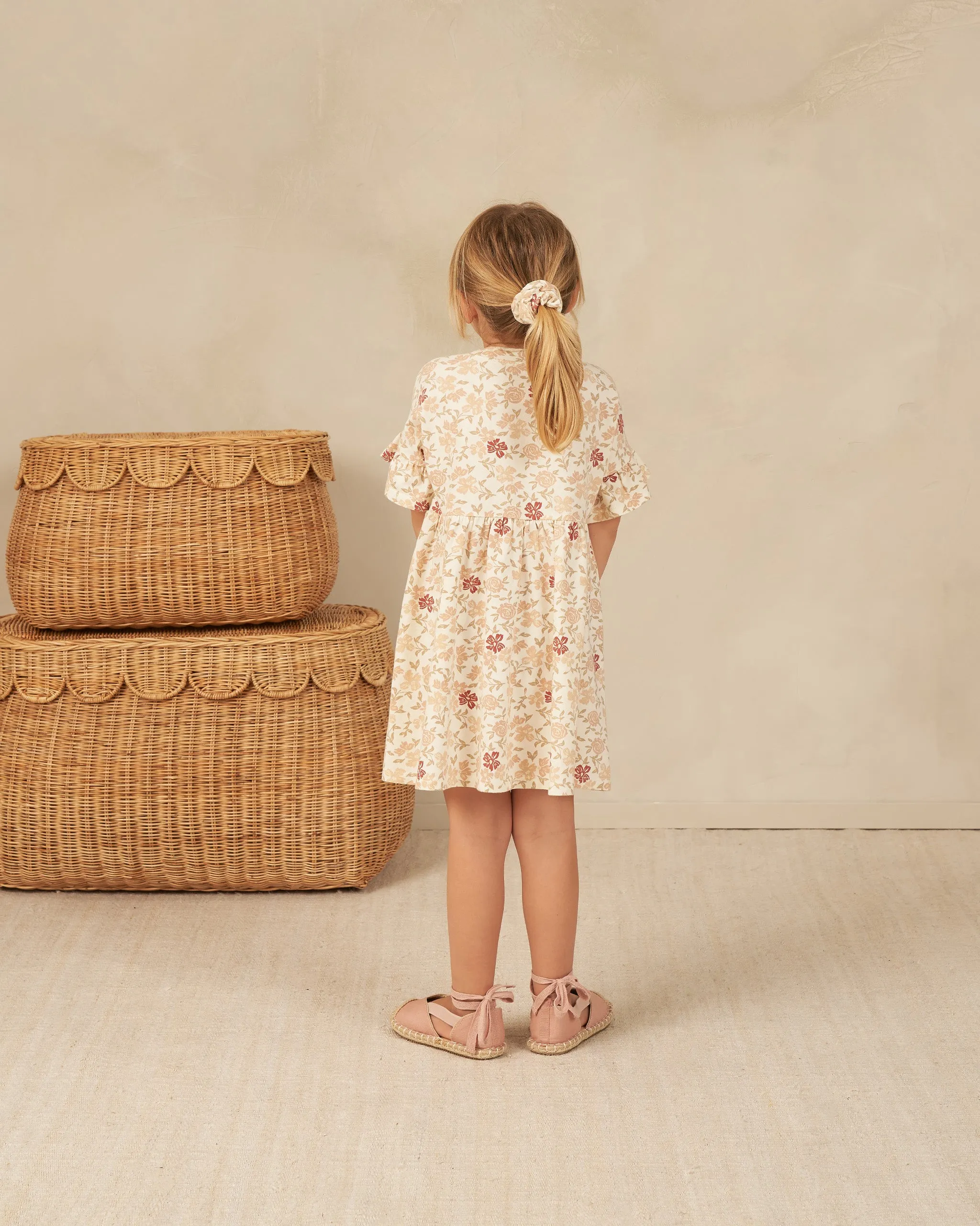 Rylee   Cru Ruffle Babydoll Dress (Pink Floral)