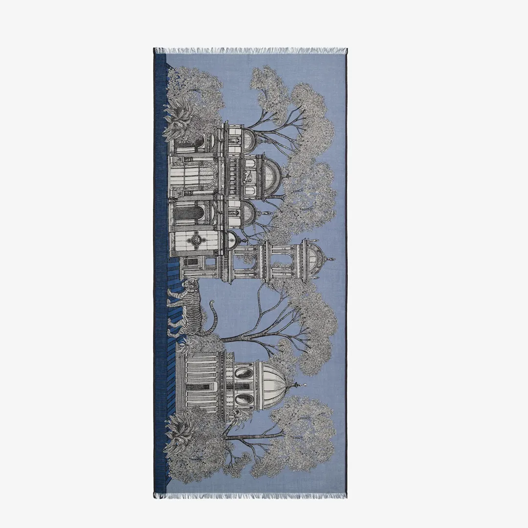 Scarf 80 'Mirage' in Blue by Inoui Editions