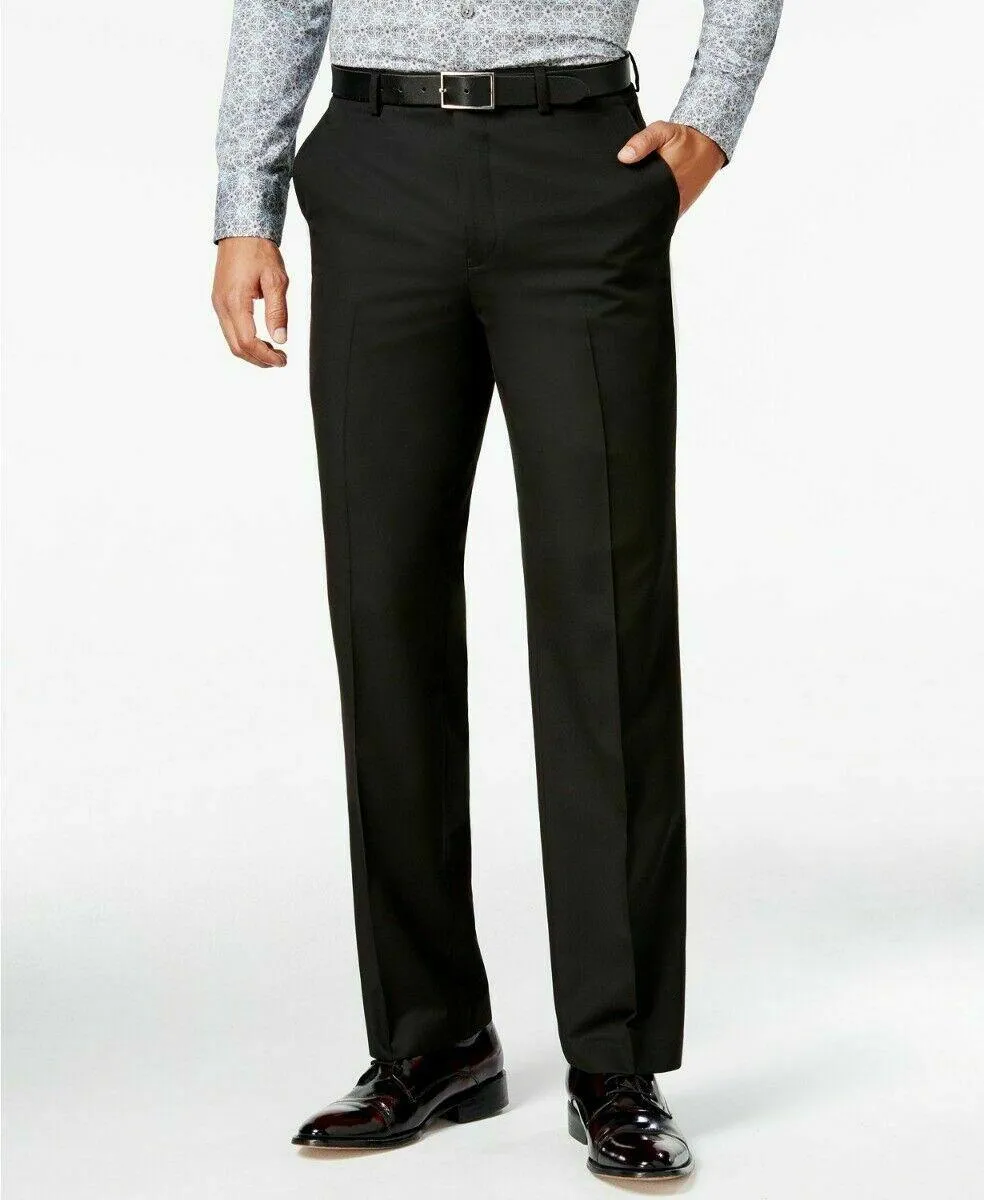 Sean John Mens Classic fit Dress Pants 38 / 30 Black Solid