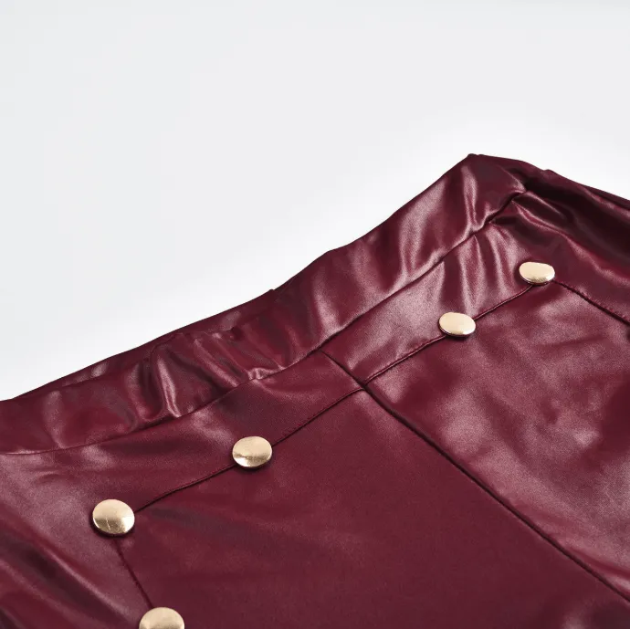 Sexy Leather High Waist Stretch Skinny Pants