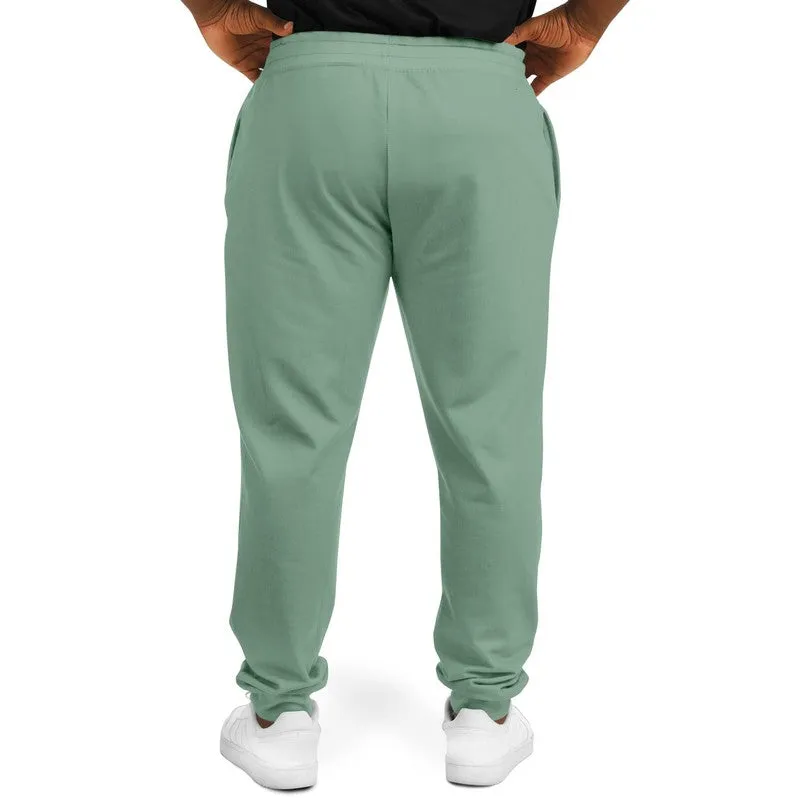 Shaded Pale Pastel Green Gray Joggers | Unisex | with PLUS sizes | C30M0Y30K30