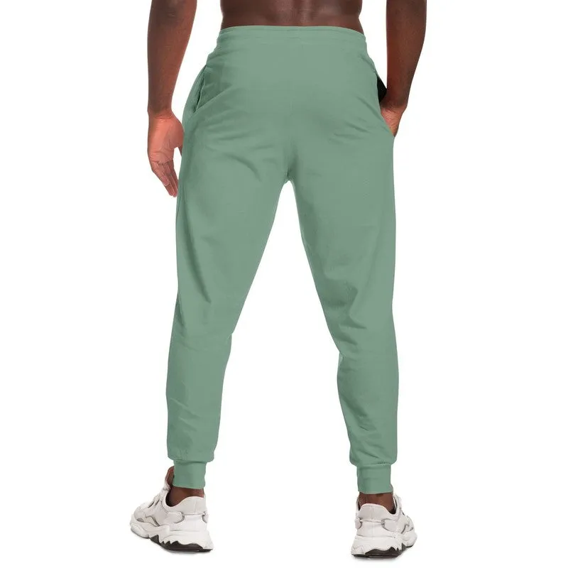 Shaded Pale Pastel Green Gray Joggers | Unisex | with PLUS sizes | C30M0Y30K30
