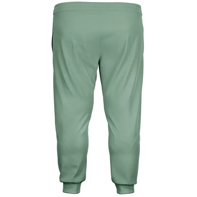 Shaded Pale Pastel Green Gray Joggers | Unisex | with PLUS sizes | C30M0Y30K30