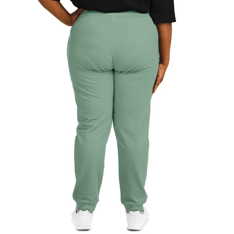 Shaded Pale Pastel Green Gray Joggers | Unisex | with PLUS sizes | C30M0Y30K30