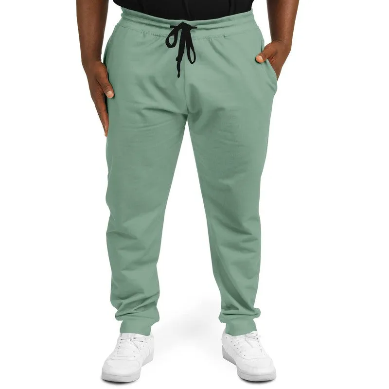 Shaded Pale Pastel Green Gray Joggers | Unisex | with PLUS sizes | C30M0Y30K30