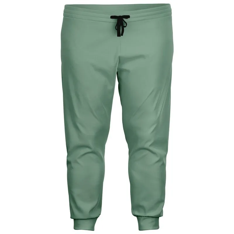 Shaded Pale Pastel Green Gray Joggers | Unisex | with PLUS sizes | C30M0Y30K30