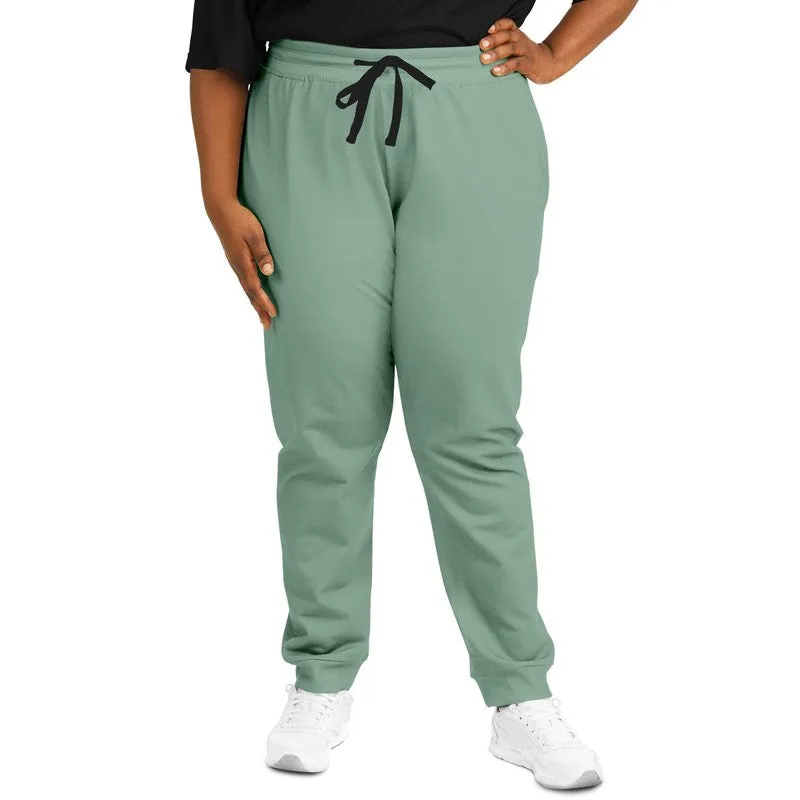 Shaded Pale Pastel Green Gray Joggers | Unisex | with PLUS sizes | C30M0Y30K30