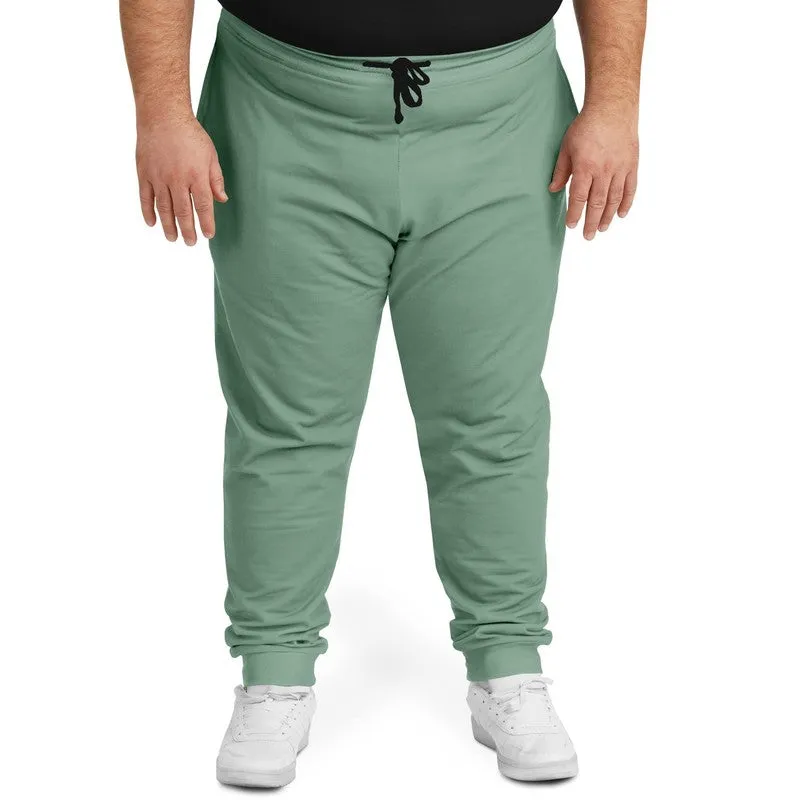 Shaded Pale Pastel Green Gray Joggers | Unisex | with PLUS sizes | C30M0Y30K30