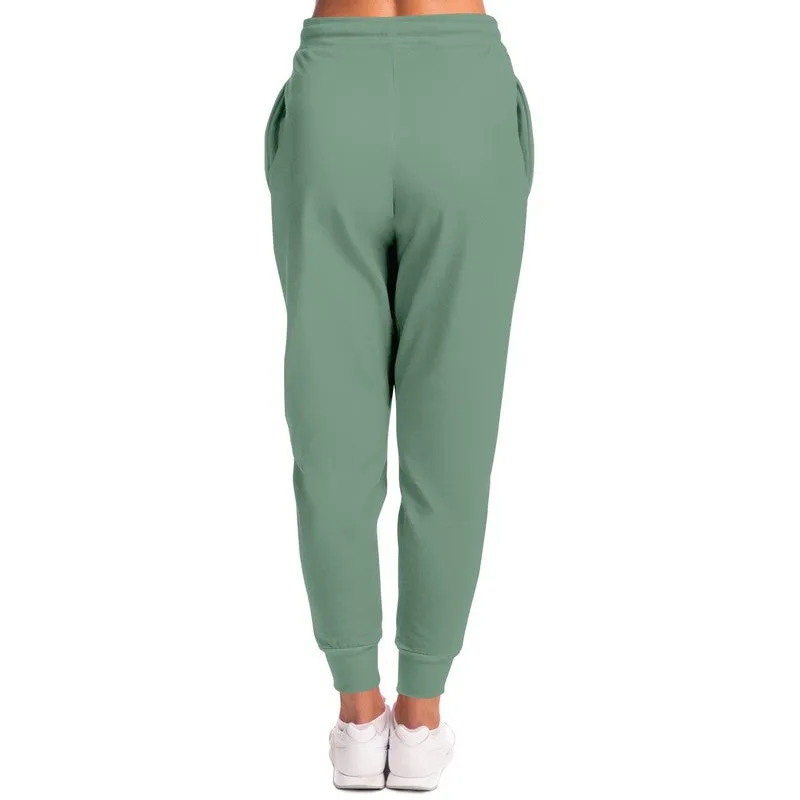 Shaded Pale Pastel Green Gray Joggers | Unisex | with PLUS sizes | C30M0Y30K30